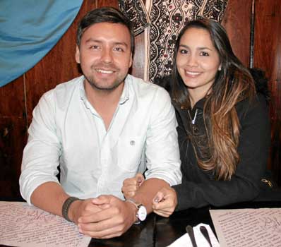 Jaime Jurado y Johana Guerrero.