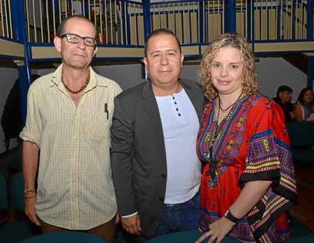 Martín Rodas, Fernando Cano y Alejandra Soto.