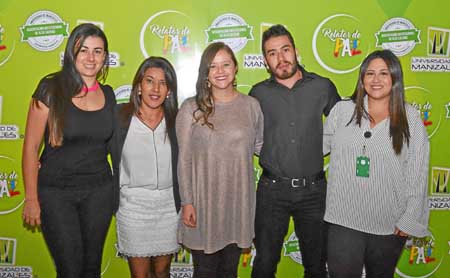 Natalia Cardona Salazar, Cielo Liliana Muñoz Noreña, Katherine Valencia Usma, Dilán Alberto González Quiñónez y María Camila Oca