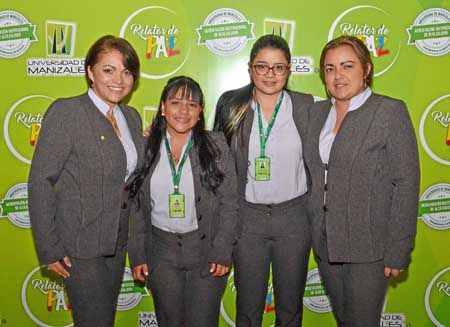 Bibiana Buitrago Barrera, Natalia Arias González, Érika Ramírez Parra y Alejandra Aguirre Hernández.