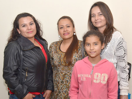 Blanca Torres Jaramillo, María Eugenia Jiménez Rodríguez, María Victoria Herrera Aristizábal y Sofía Naranjo Herrera.