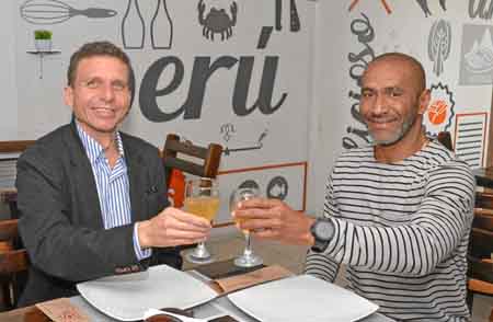 Jaime Enrique Osorio Gaviria y Francisco Tito Cortés se reunieron en un almuerzo en el restaurante Tito Food & Drinks.