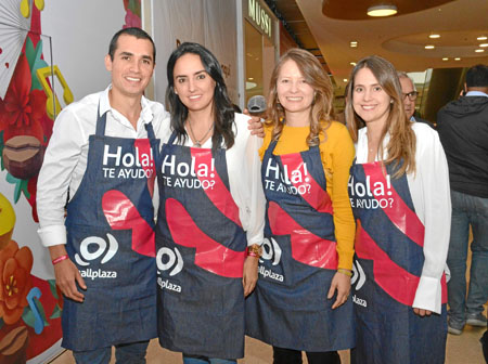 Pablo Pulido Sierra, gerente general de Mall Plaza Colombia; Ximena Rojas Maldonado, jefe de marketing; Andrea Toro Jaime, subge
