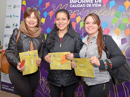 María del Socorro Vargas, Claudia María Bedoya Flórez y Jaime Arcila Galeano.