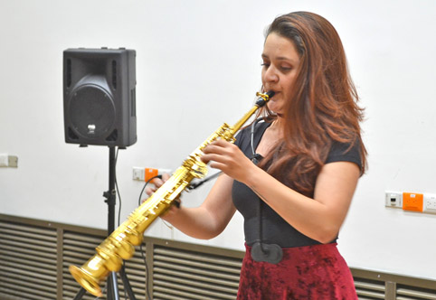 Wendy Giraldo, quien obtuvo el tercer lugar en el Festival ClariSax 2018.