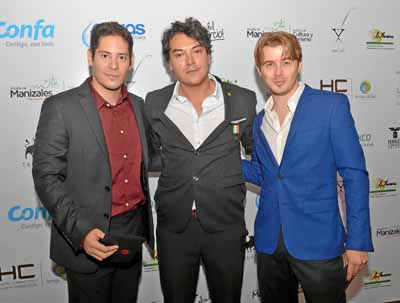 Antonio Vigna, actor; Jorge Ospina, director de Videl, y Nicholas Clark, actor.