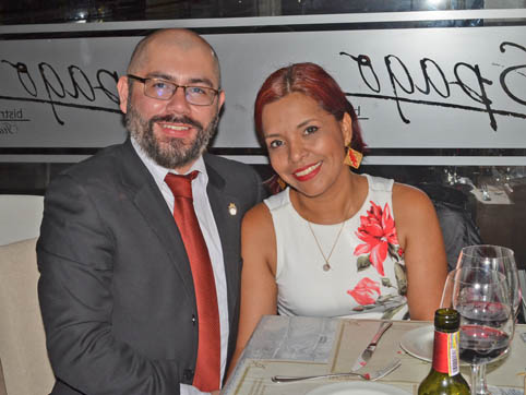 Alejandro Vera González fue homenajeado con una comida en el restaurante Spago que ofreció por su cumpleaños María Bonilla Murci