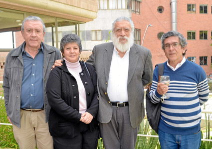 Juan Jiménez Mejía, Anita Mejía Restrepo, Hernando Valdés y Germán Vallejo Obando.