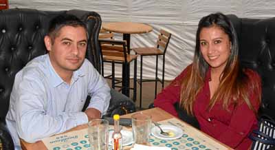 Nicolás Aguilar González y Valentina Pulecio Hurtado compartieron en un almuerzo en el restaurante Dantaun.