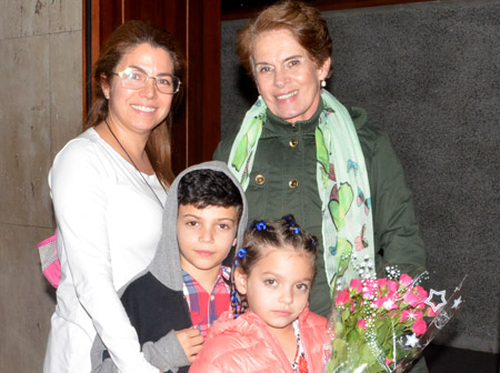 Andreína Padrón Moreno, Santiago Zuluaga Padrón, Adiela Ángel de Zuluaga y Valentina Zuluaga Padrón.