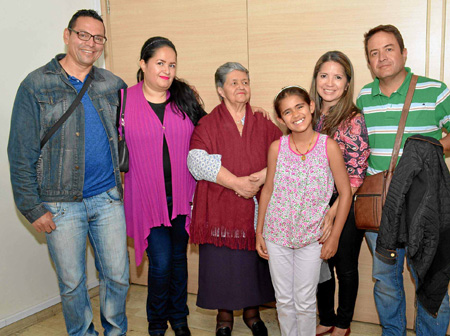 Richard Freddy Ríos, Luz Jannette Sánchez, Ana Elvia Moreno de Sánchez, Sofía Páez Gómez, Lorena Gómez Cardona y Heiber Antonio 