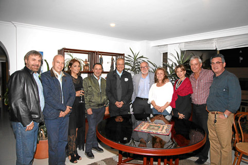 Romeo Zanetti, Julián Parra, Fay Pinilla, César Rincón, Iván Parra, Guido Echeverri, Ana María Jaramillo de Echeverri, Beatriz D