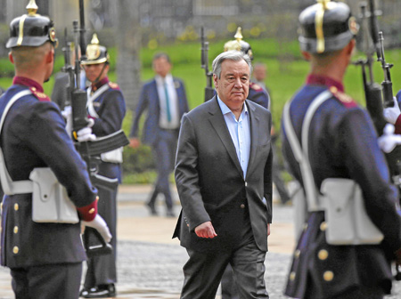 Guterres llega en un momento en el que las negociaciones de paz con el Eln están en un punto álgido debido a la reanudación de h