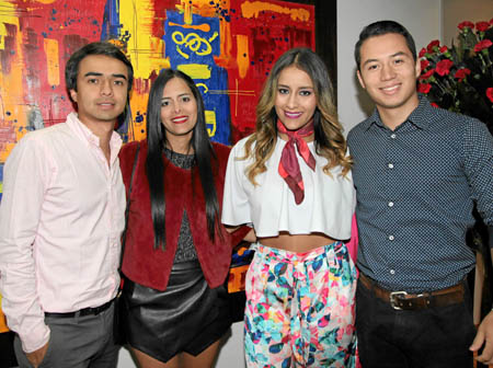 Daniel Sánchez, Simone Manrique, Laura Ramírez y Juan Camilo Aguilera. 