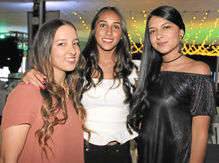 Vanesa Vanegas, Sofía Bermúdez e Isabela Sánchez. 