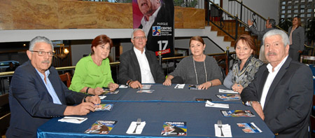 Gabriel Escobar Ángel, Piedad Armel de Escobar, Pedro Delgado Gutiérrez, Guiomar Armel de Delgado, Ana María Sanint de Armel y G