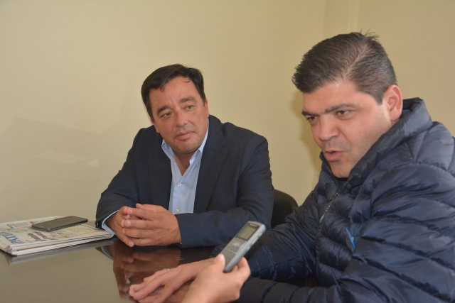 Diputado Mauricio Jaramillo con el senador Juan Diego Gómez en su visita a Manizales.