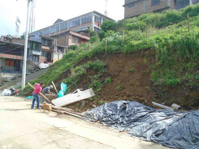 Invierno provocó un derrumbe en la zona urbana de Anserma 