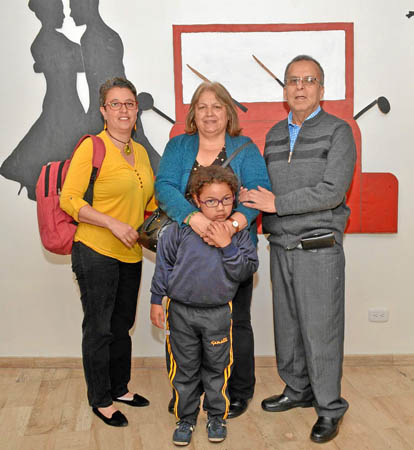Lina Andrea Zambrano Hernández, Inés Hernández Quintero, Sarai Álvarez Zambrano y Rafael Zambrano Franco.