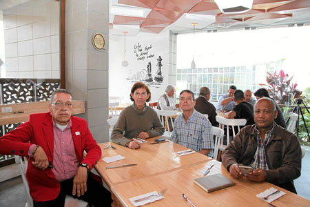 Herman Correa Correa, Jaime Osorio García, Melquisedec Flórez Pérez y Pedro J. Andrade.