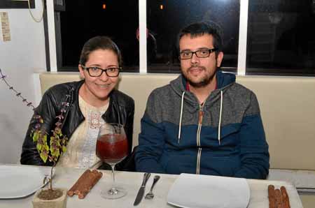 Natalia Flórez Zapata y Andrés García Suaza se reunieron en una comida en el restaurante Grazia.
