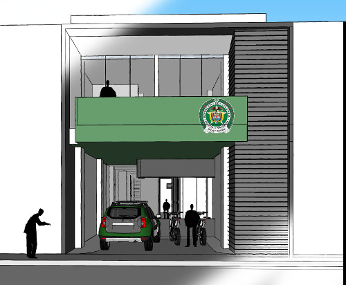 Diseños de la estación de Policía en Risaralda.