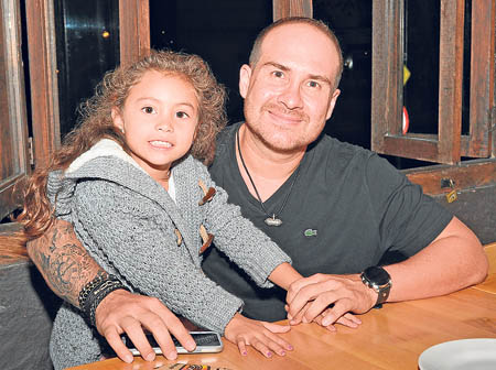 Mariana Cardozo Tangarife y Luis Alberto Cardozo se reunieron en una comida en el restaurante Il Forno.