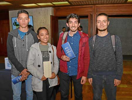 Andrés González Reyes, Mariana León Reyes, Juan Pablo García Herrera y Jairo Alonso Ariza Villa.