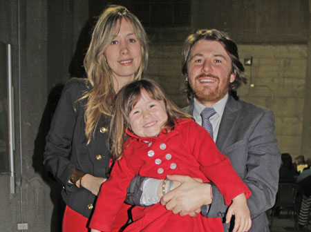 Lisa María Erazo, Tomás Calderón y María Matilda Calderón.