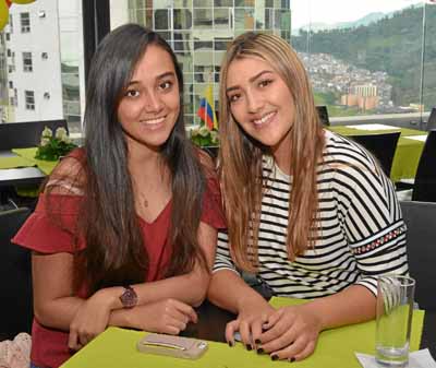 Natalia Galarza Isaza e Isabela López Loaiza se reunieron en la sede El Cable del Club Manizales.