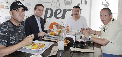 Carlos Eduardo Hernández, Jaime Osorio, Jorge Ocampo y Julián Zuluaga se reunieron en la Sevichería Tito Foods & Drinks.