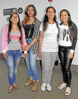 Zayra Pantoja, Gloria Nancy Rivera, Diana Carolina Rivera y Jhuneidy Cardona.