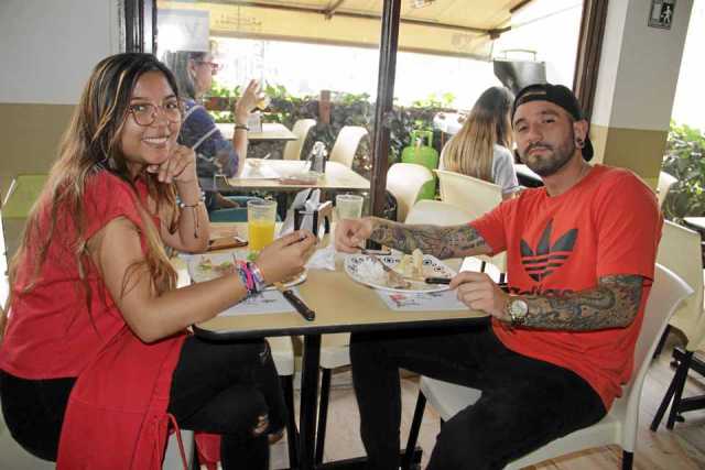 Lucía Ángee y Jaime Tarazona se reunieron en el restaurante El Petizo Núñez.