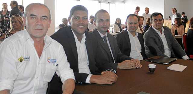 Ricardo Gutiérrez, Froilán Morales, Daniel Vélez, Jorge Eliécer Rivillas y Julio Guevara.