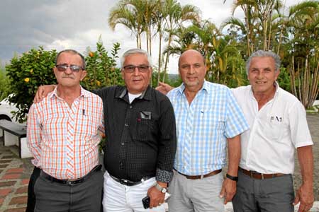 Gilberto Echeverri, Antonio Alayón, José Ariel Martínez y Gildardo Aguirre. 