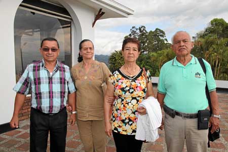 Rubiel Duque, Carmen Alzate, Rubiela Gutiérrez y Luis Alberto Gaitán. 
