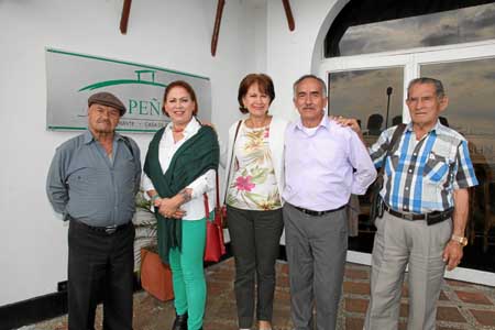 Carlos Quintero Sanchez, Lucy Valencia Gutiérrez, Isabel Cristina Rojas Otálvaro, Antonio Ocampo Castro y María González Barco. 