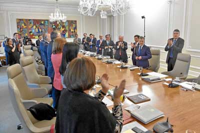 Juan Manuel Santos agradeció a sus ministros por el trabajo y lealtad durante su mandato. 