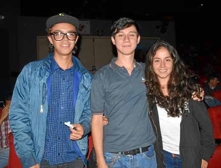 Jonathan Moncada Montes, Kevin Huertas Marín y Alejandra Restrepo Trujillo.