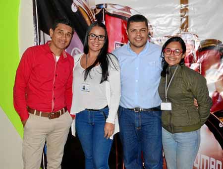 Ian Huertas Camargo, Valentina Castaño Garcés, Nicolás Osorio Llanos y Juliana Montoya Restrepo.