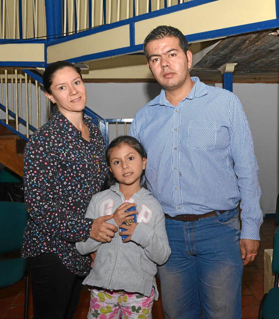 Mary Luz López Ospina, Paulina Gómez López y Óscar David Gómez.