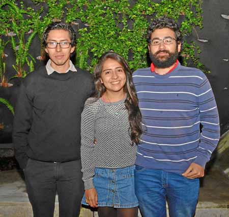 Luis Carlos Ávila Rincón, Laura Montoya Echeverri y Sebastián Rodríguez Cárdenas.