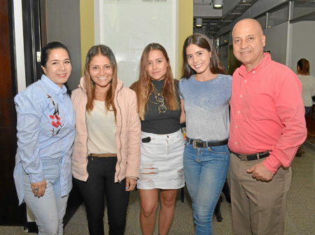 Isabel Corredor Agudelo, Valentina Acevedo Cruz, Camila Valencia Marín, Silvana Torres Corredor y John Kevin Torres Rodríguez.