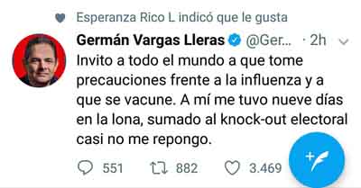Vargas alertó sobre influenza