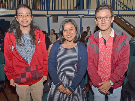 Juan Esteban Cardona Isaza, Luz Marina Calderón Velásquez y Jeisson David Aricapa García.