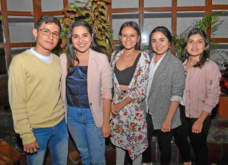 Eduard Lozano Ángel, Paula Salazar Sánchez, Angélica Parra Rodríguez, Luisa María Salazar Sánchez y Luisa Fernanda Sánchez Ospin
