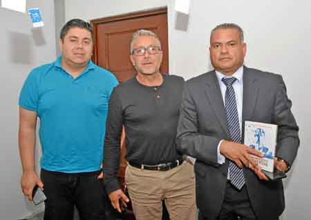 Gabriel Giraldo Echeverri, Sergio Trujillo Ramírez y Héctor Fernando Ortiz Muñoz.