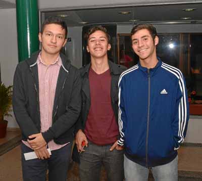 José David Beltrán Gallego, Camilo Peláez García y Daniel Osorio Ramírez.