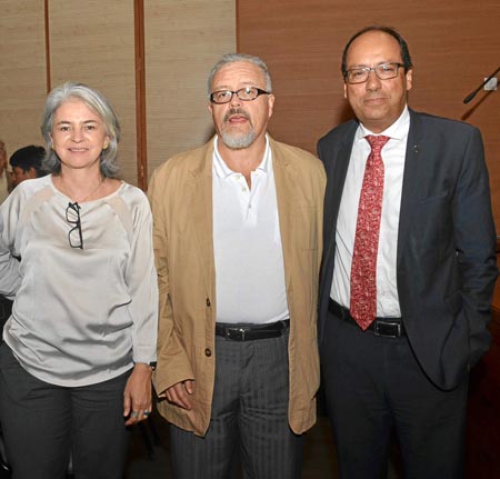 Adriana Gómez Alzate, Orlando Mejía Rivera y Felipe César Londoño López.