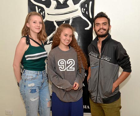 Marisol Giraldo Marín, María Camila Giraldo Gómez y Carlos Zakai.